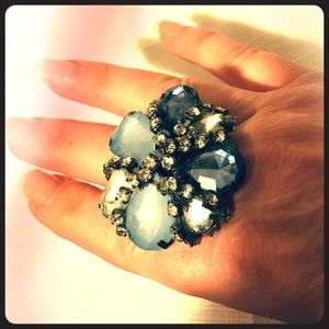 Blue statement ring